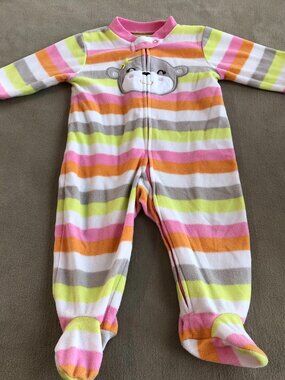 Carter's Baby Unisex Stripes Footie Sleeper Long Sleeves Size 9 Month